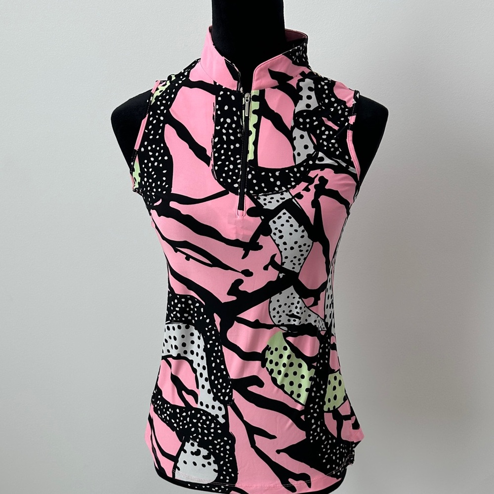 Sleeveless Pink Patterned Women's Top